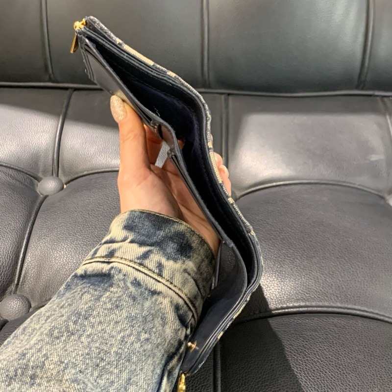 【97新✨全網最低價】Dior/迪奥 錢包 帆布圖層拼皮經典老花-8