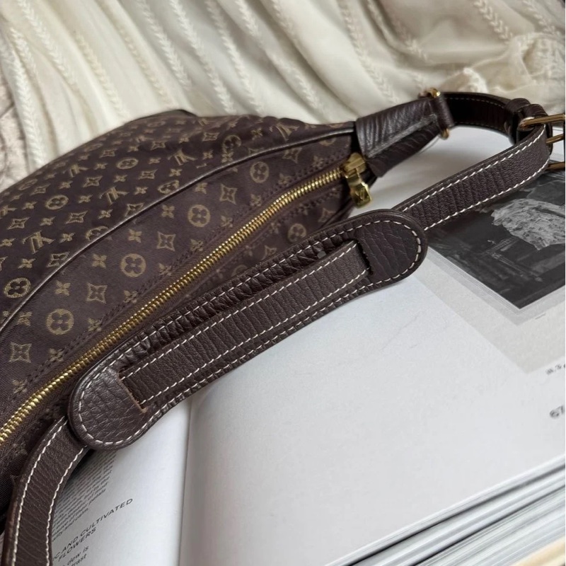 路易威登lv 路易威登 托特包 中古 老花 肩背包 二手包 路易威登 牛角包 / 腋下包 丹寧 Louis Vuitton Monogram denim Mini Lin Boulogne 經典款 女生 罕有-22