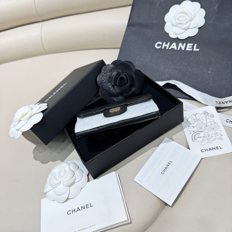 【全新全套購證齊全✨ 全網最低價!】Chanel/香奈兒 CF黑金零錢包 小羊皮(下單前先詢問庫存❗️)-4