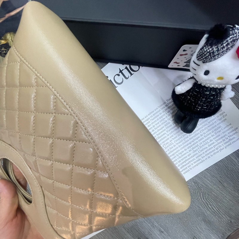 全新有票據🎫Chanel 香奈兒31bag米色奶茶色芯片款-5