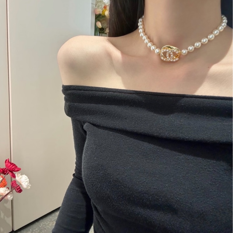 Chanel 香奈儿 choker珍珠项链-3