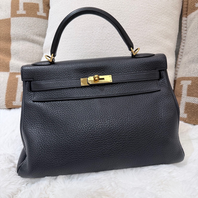 Hermes Birkin 30/ 黑色 金扣/ T刻-2