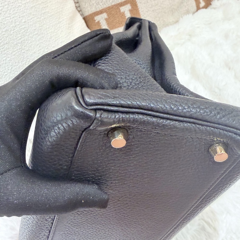 Hermes Birkin 30/ 黑色 金扣/ T刻-6