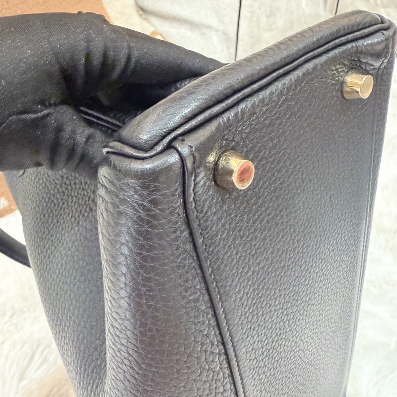 Hermes Birkin 30/ 黑色 金扣/ T刻-7