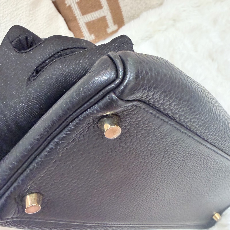 Hermes Birkin 30/ 黑色 金扣/ T刻-8