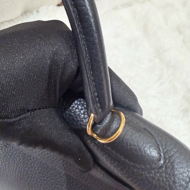 Hermes Birkin 30/ 黑色 金扣/ T刻-12