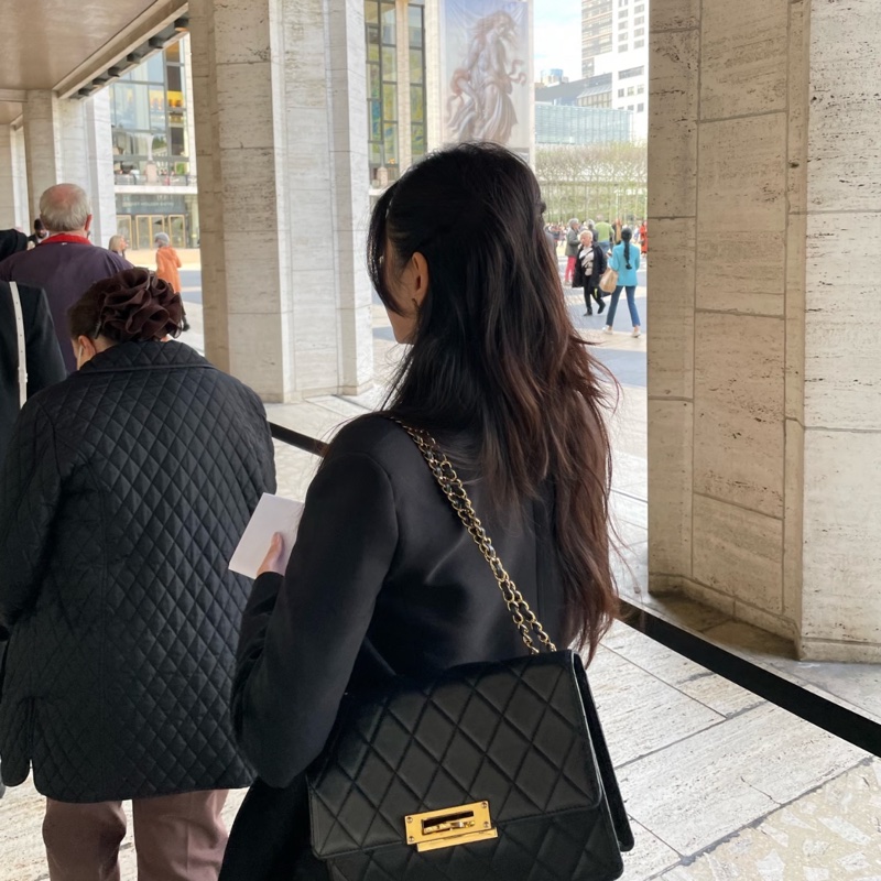 【90新✨中古稀有款❗️全網獨家】Chanel 牛皮菱格紋Vintage 口蓋包|斜背包|肩背包|鏈條包-8