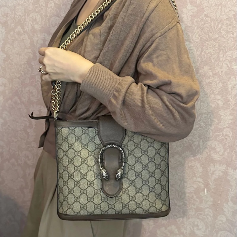 古馳 酒神包 水桶包 斜挎包 中古包 老化 Gucci Dionysus bucket bag-2