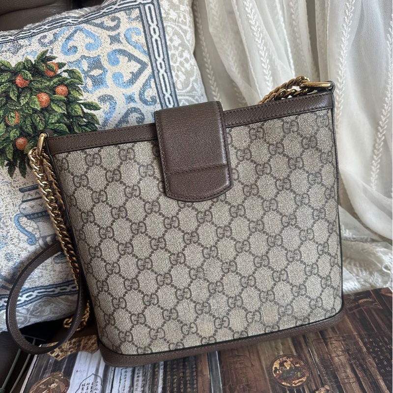 古馳 酒神包 水桶包 斜挎包 中古包 老化 Gucci Dionysus bucket bag-5