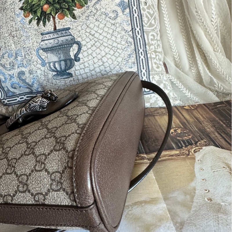 古馳 酒神包 水桶包 斜挎包 中古包 老化 Gucci Dionysus bucket bag-11