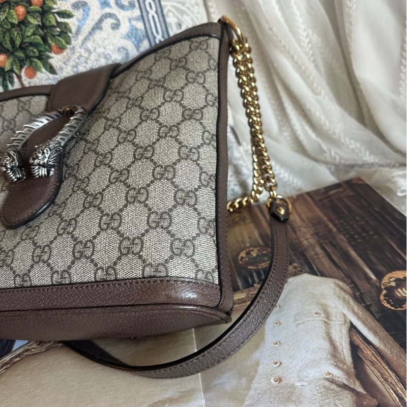 古馳 酒神包 水桶包 斜挎包 中古包 老化 Gucci Dionysus bucket bag-14