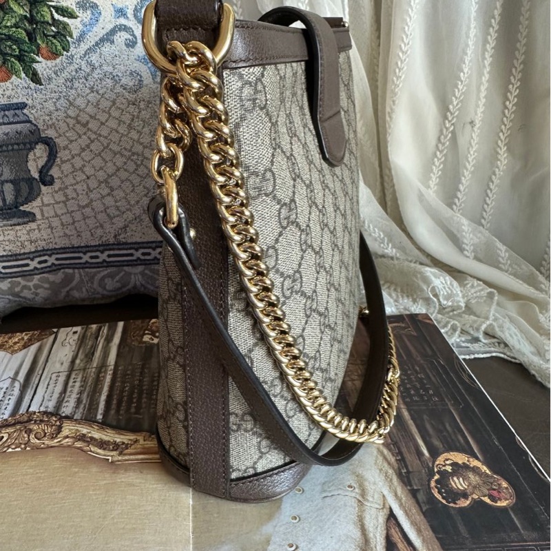 古馳 酒神包 水桶包 斜挎包 中古包 老化 Gucci Dionysus bucket bag-18