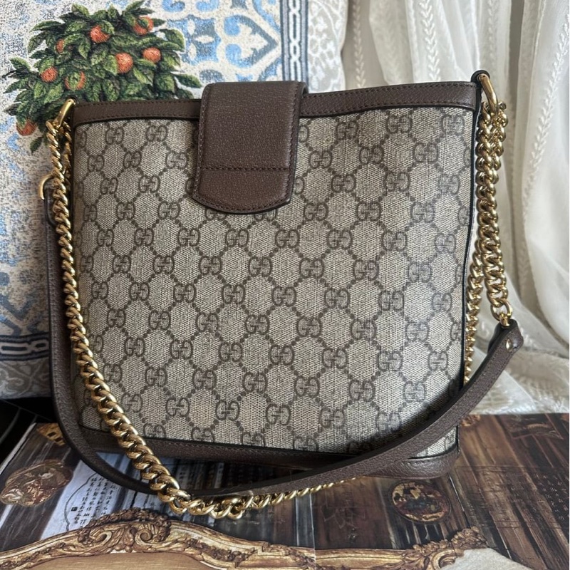 古馳 酒神包 水桶包 斜挎包 中古包 老化 Gucci Dionysus bucket bag-21