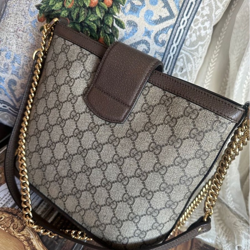 古馳 酒神包 水桶包 斜挎包 中古包 老化 Gucci Dionysus bucket bag-22