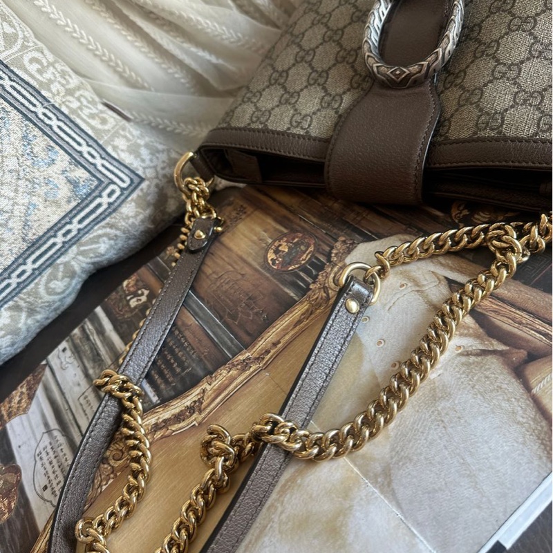 古馳 酒神包 水桶包 斜挎包 中古包 老化 Gucci Dionysus bucket bag-24