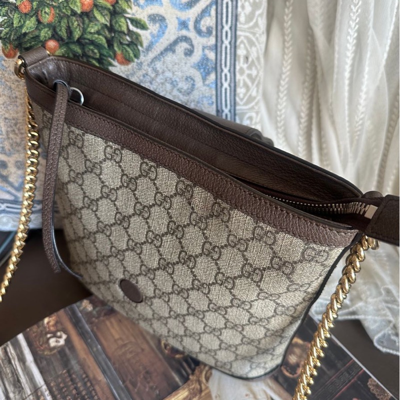 古馳 酒神包 水桶包 斜挎包 中古包 老化 Gucci Dionysus bucket bag-25