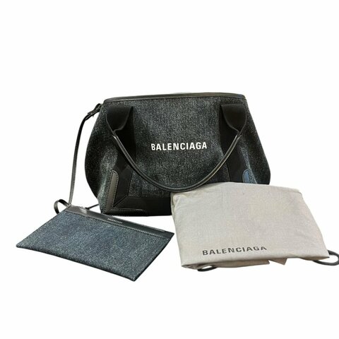 【美收精品】BALENCIAGA黑色帆布手提包 5-157