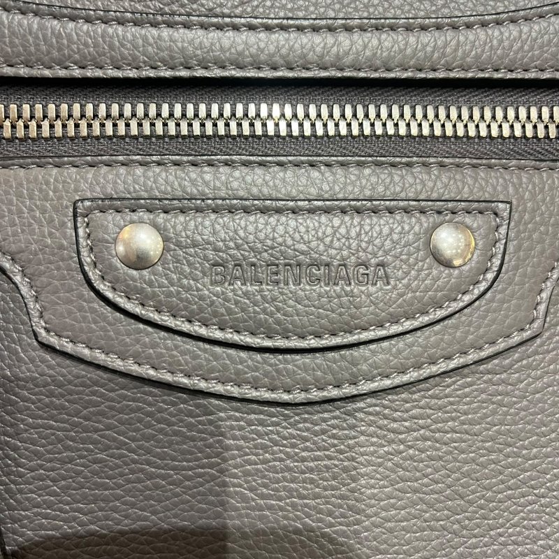 【美收精品】BALENCIAGA灰色大號機車包 5-163-11