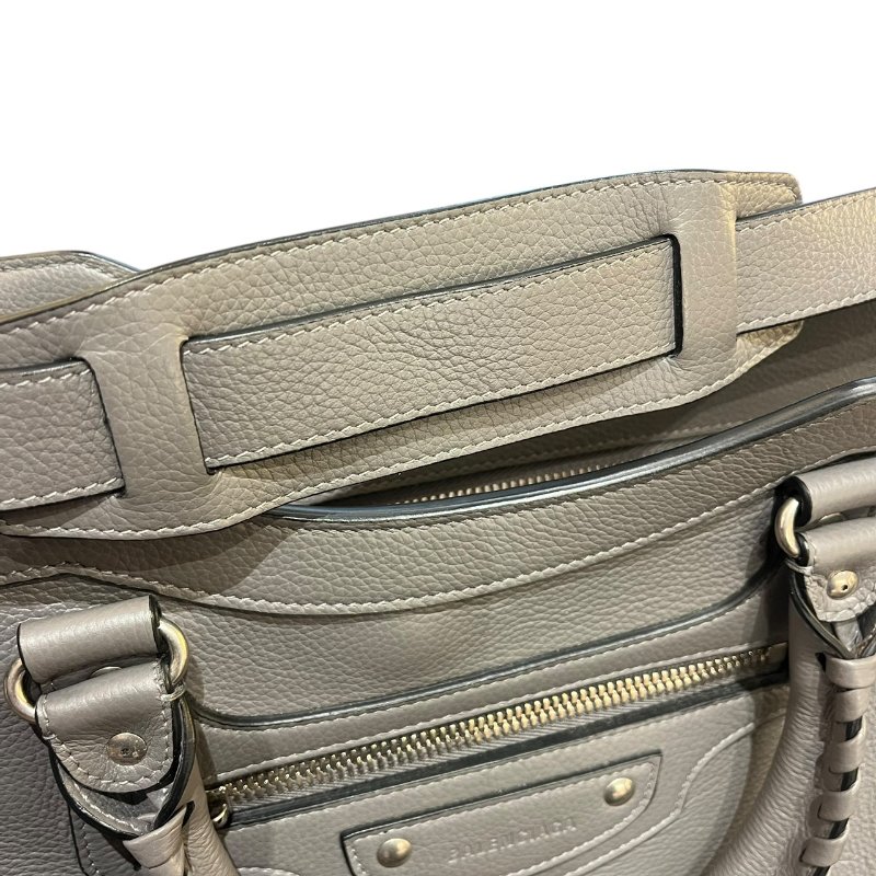 【美收精品】BALENCIAGA灰色大號機車包 5-163-14
