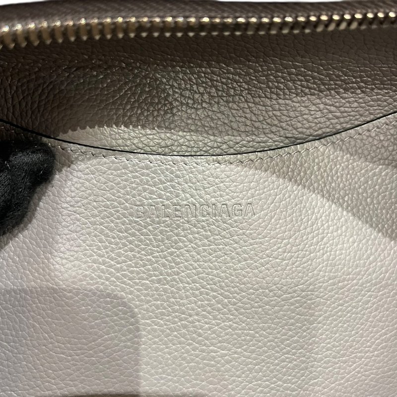 【美收精品】BALENCIAGA灰色大號機車包 5-163-19