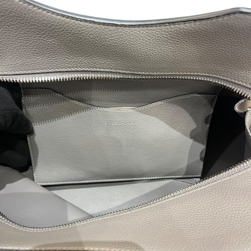 【美收精品】BALENCIAGA灰色大號機車包 5-163-20
