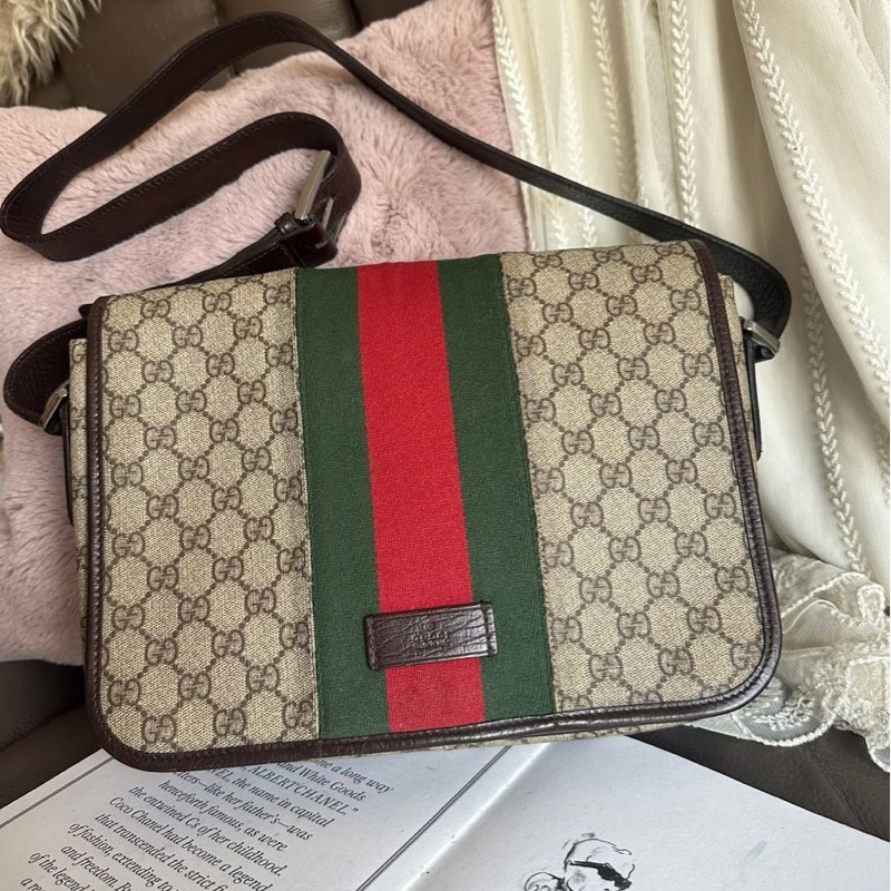 古馳 斜挎包 托特包 中古 老花 肩背包 二手包 路易威登 牛角包 / 腋下包 經典款 男生 女生 Gucci Ophidia messenger bag-5