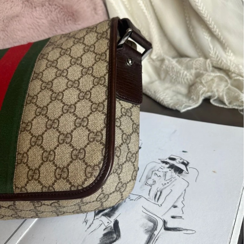 古馳 斜挎包 托特包 中古 老花 肩背包 二手包 路易威登 牛角包 / 腋下包 經典款 男生 女生 Gucci Ophidia messenger bag-9