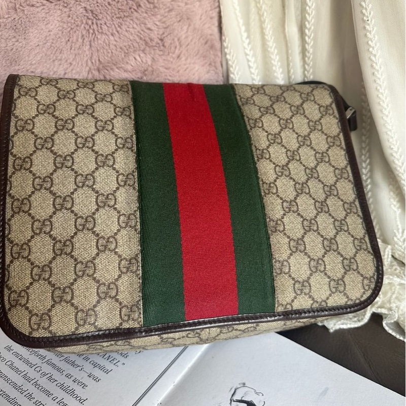 古馳 斜挎包 托特包 中古 老花 肩背包 二手包 路易威登 牛角包 / 腋下包 經典款 男生 女生 Gucci Ophidia messenger bag-11