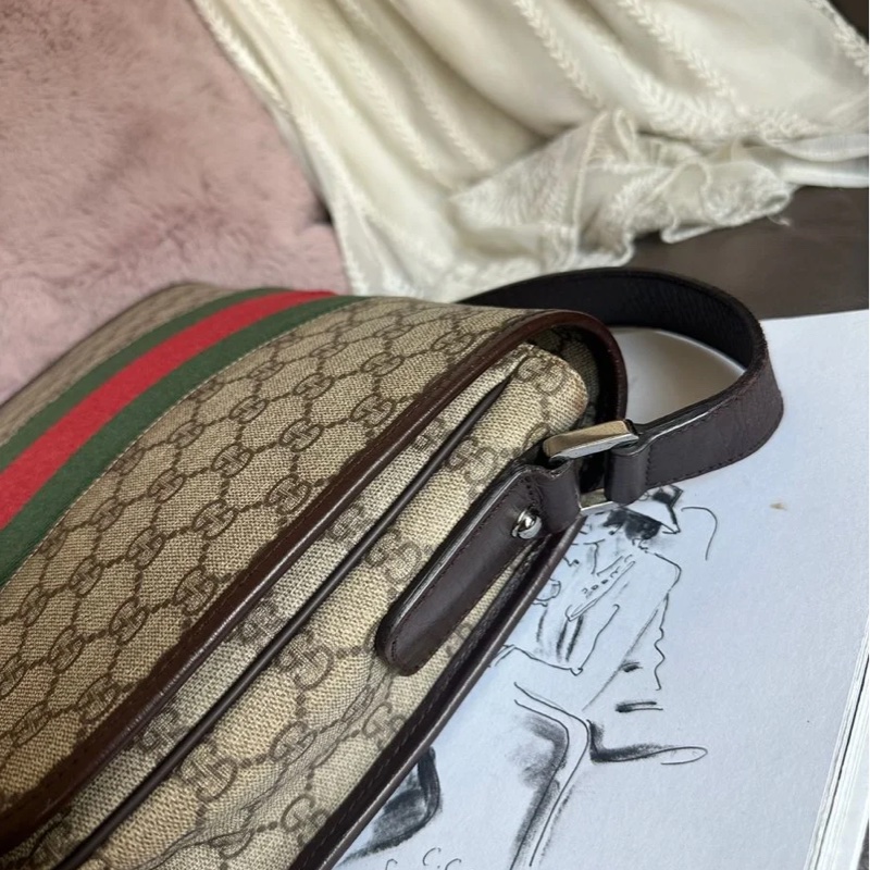 古馳 斜挎包 托特包 中古 老花 肩背包 二手包 路易威登 牛角包 / 腋下包 經典款 男生 女生 Gucci Ophidia messenger bag-15