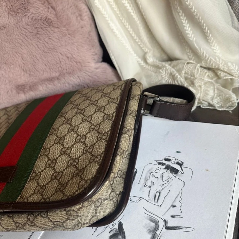 古馳 斜挎包 托特包 中古 老花 肩背包 二手包 路易威登 牛角包 / 腋下包 經典款 男生 女生 Gucci Ophidia messenger bag-16