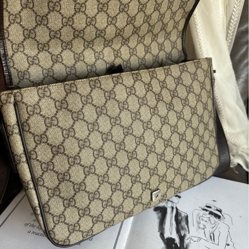 古馳 斜挎包 托特包 中古 老花 肩背包 二手包 路易威登 牛角包 / 腋下包 經典款 男生 女生 Gucci Ophidia messenger bag-17