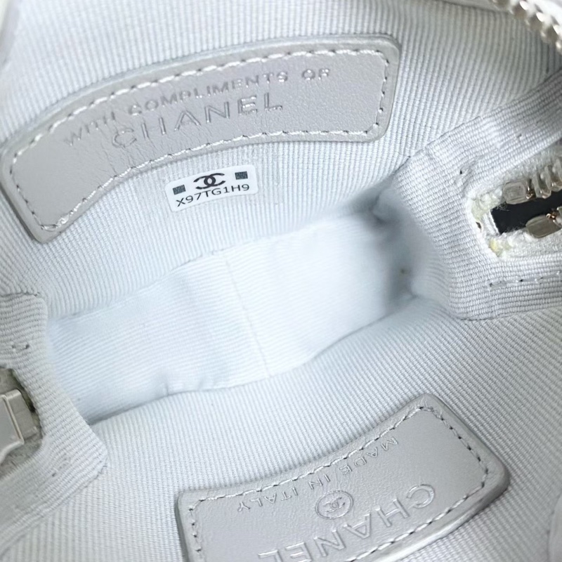 闲置新❤️CHANEL香奈兒24C銀色羊皮星星零錢包掛包-7