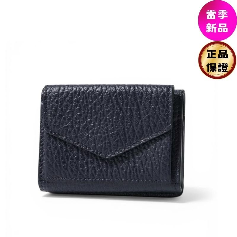 ✨2026季度全新✨Maison Margiela Pocket系列 四針帶翻蓋口袋卡夾/錢包 黑色-0