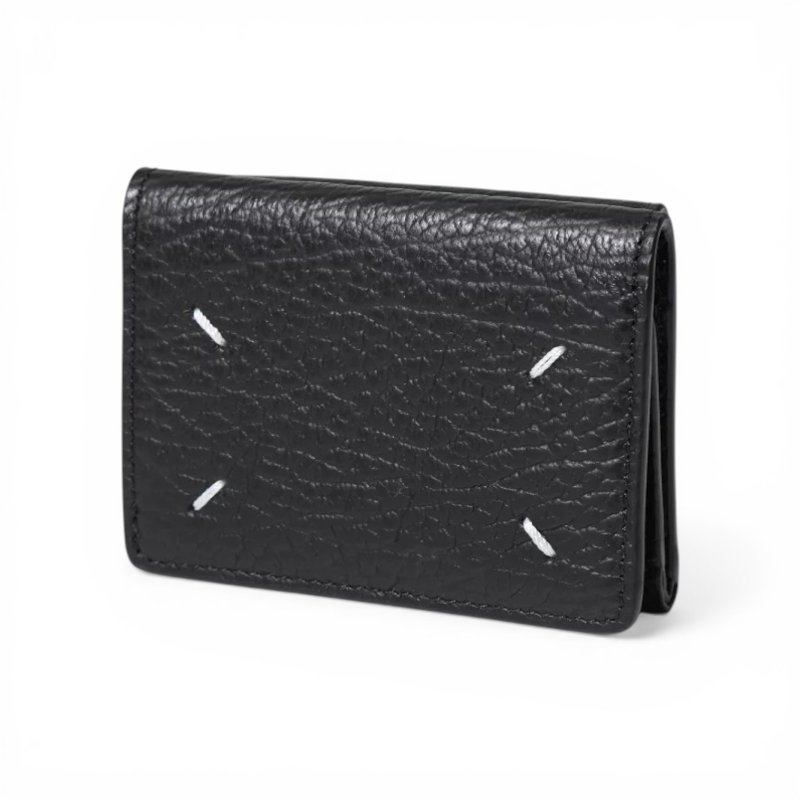 ✨2026季度全新✨Maison Margiela Pocket系列 四針帶翻蓋口袋卡夾/錢包 黑色-2