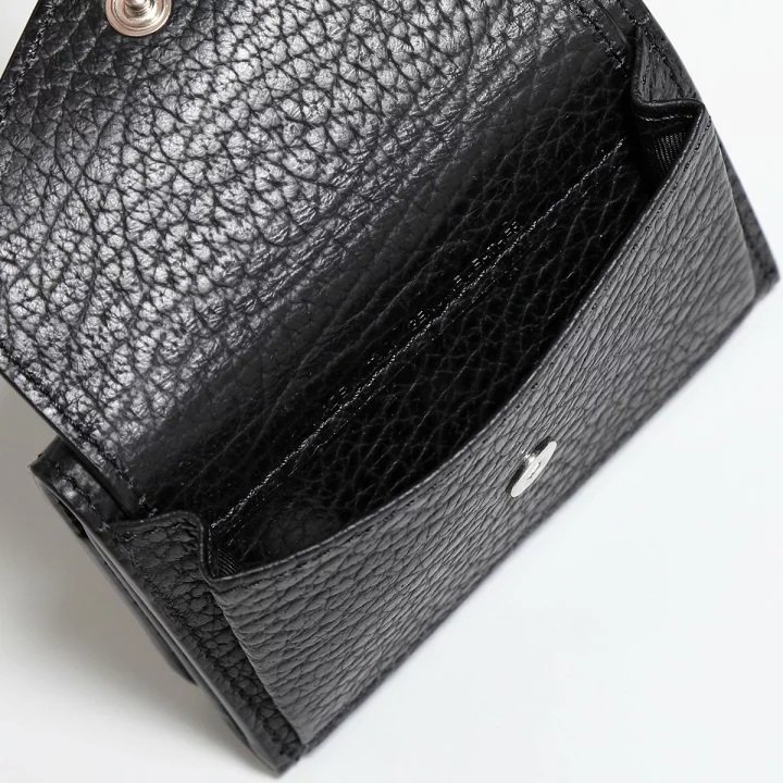 ✨2026季度全新✨Maison Margiela Pocket系列 四針帶翻蓋口袋卡夾/錢包 黑色-4