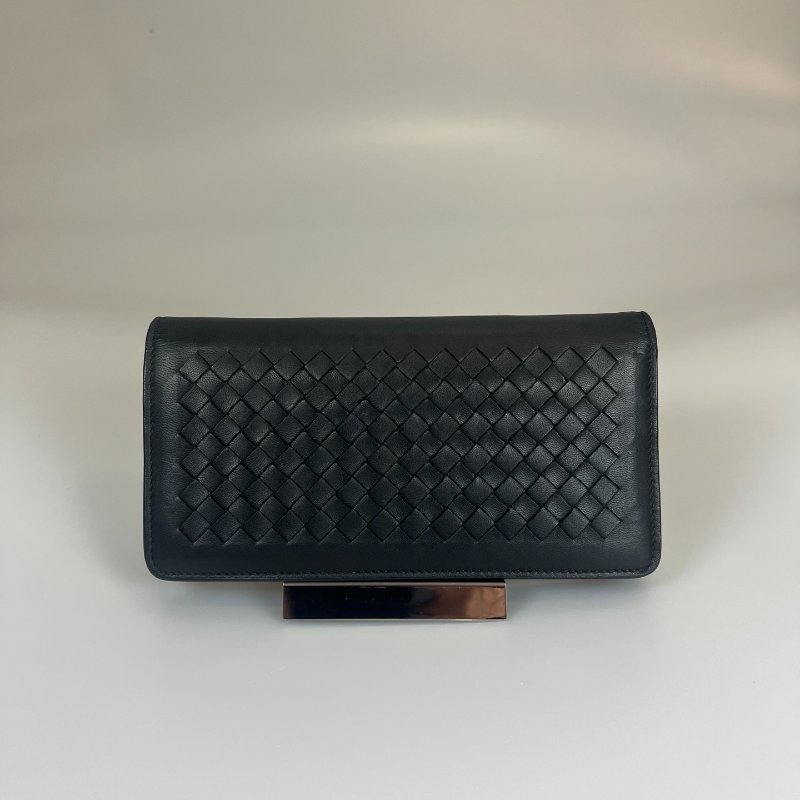 BV 黑色小編織鏈條斜背包-1