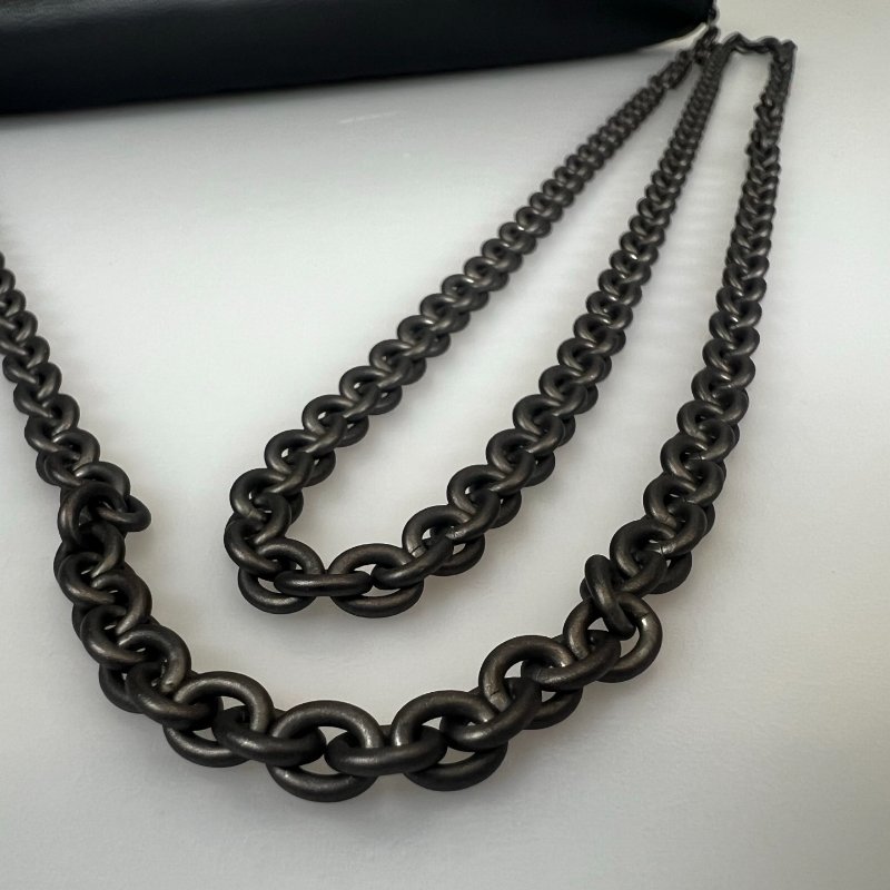 BV 黑色小編織鏈條斜背包-9