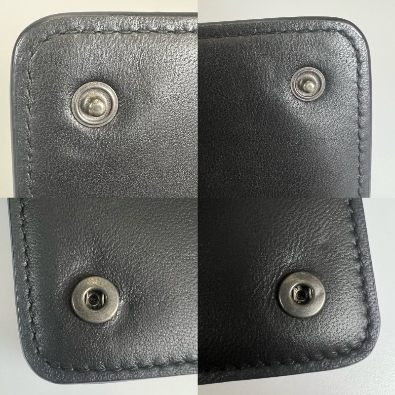 BV 黑色小編織鏈條斜背包-10