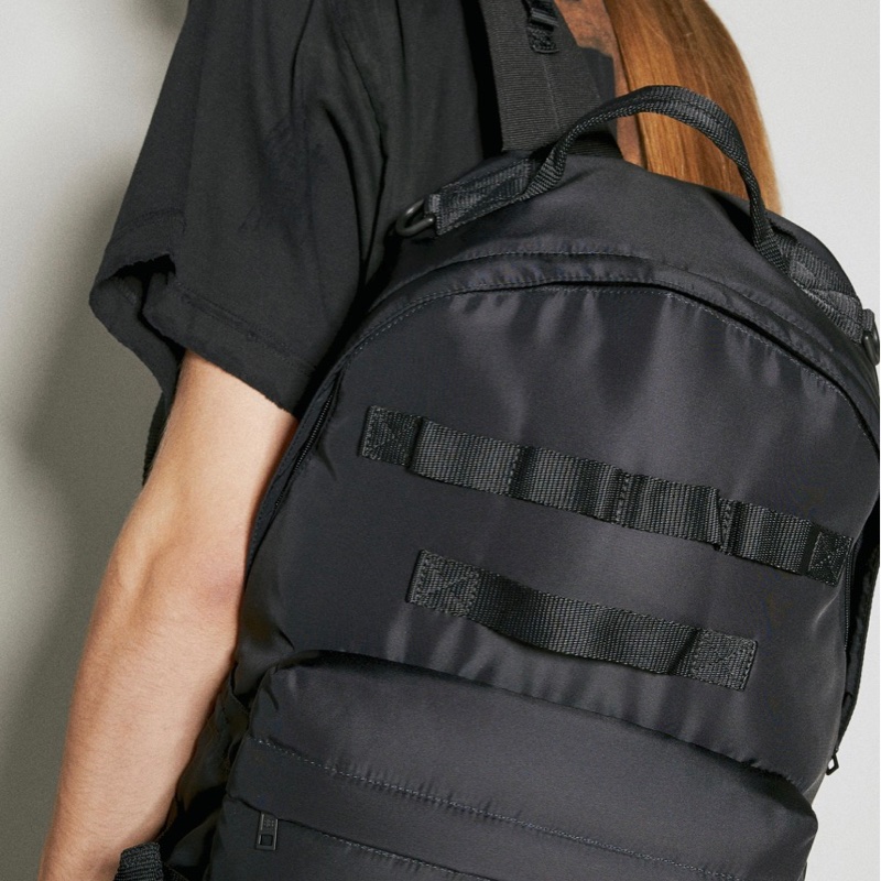 BALENCIAGA 巴黎世家 Army 中款 多功能兩用尼龍後背包(黑色)-10