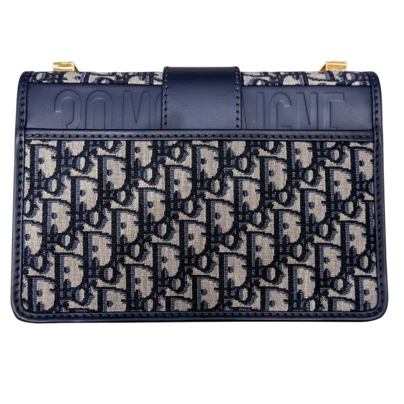 CHRISTIAN DIOR 迪奧 30 MONTAIGNE 肩背包 OBLIQUE 緹花帆布 灰色 金釦-1