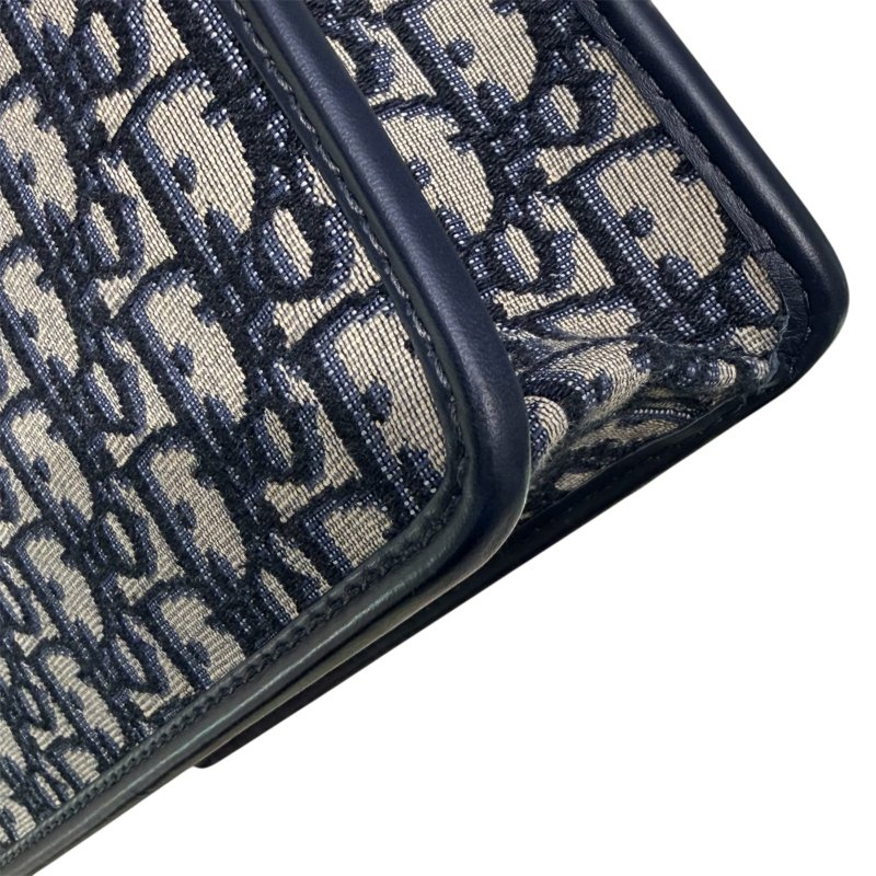 CHRISTIAN DIOR 迪奧 30 MONTAIGNE 肩背包 OBLIQUE 緹花帆布 灰色 金釦-5