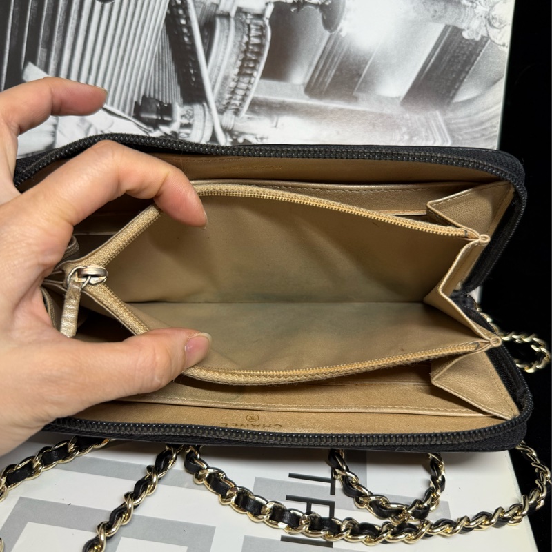 香奈兒 山茶花壓紋長夾 錢包 chanel WOC手袋側斜孭背長夾單肩包-19