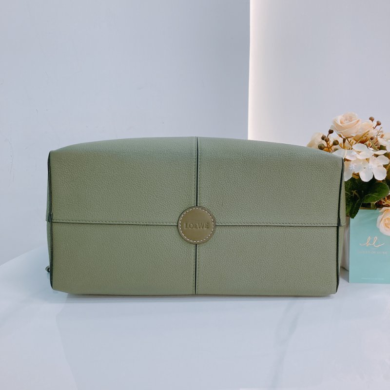 MS0603 Loewe 羅意威 托特手袋 購物手袋 小號 牛油果綠色 Cushion Tote Small Calfskin Green-4