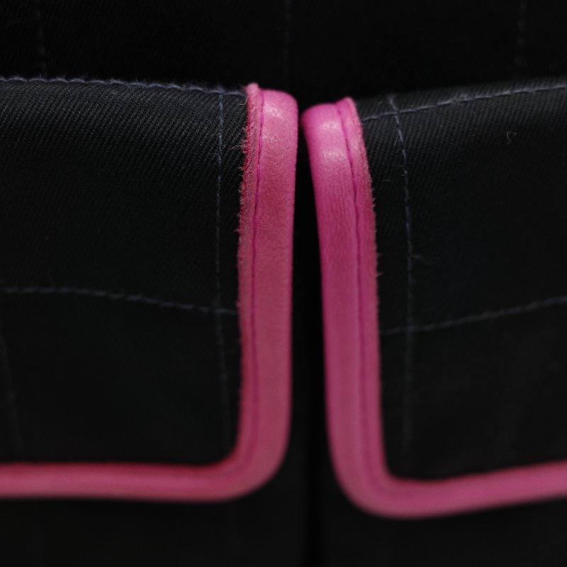 Chanel 香奈兒 織物印花 和平鴿 黑色 拼 桃粉色 鏈條包 口蓋包-21