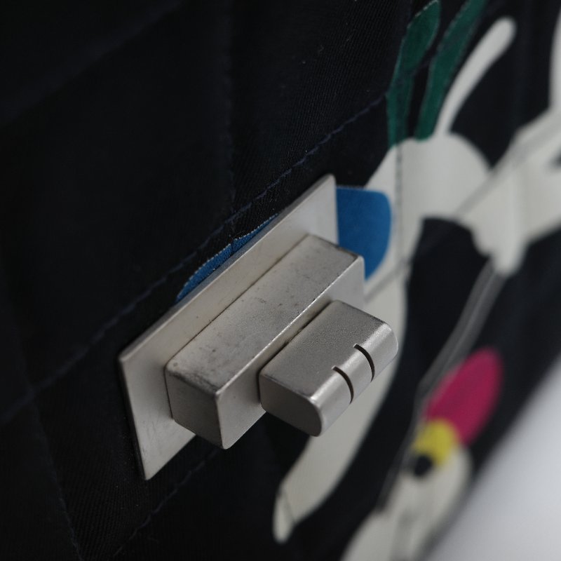 Chanel 香奈兒 織物印花 和平鴿 黑色 拼 桃粉色 鏈條包 口蓋包-29