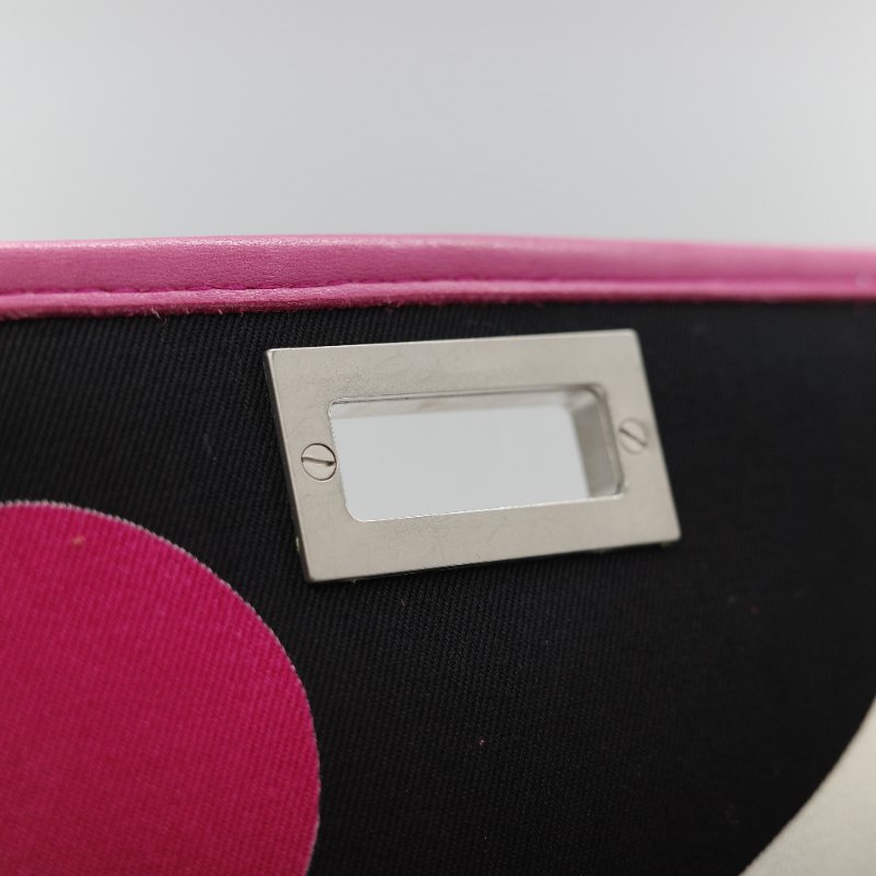 Chanel 香奈兒 織物印花 和平鴿 黑色 拼 桃粉色 鏈條包 口蓋包-30