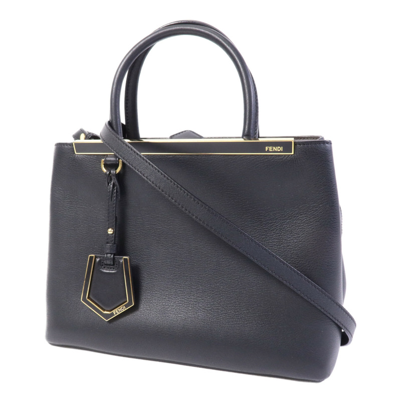FENDI 牛皮皮革2 Jours金扣手挽肩背兩用袋-2