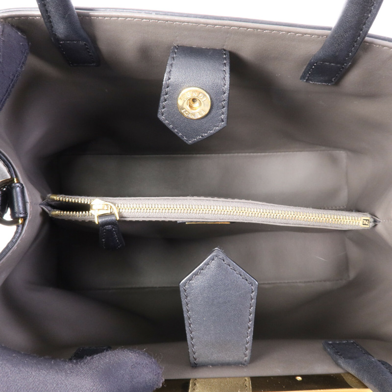 FENDI 牛皮皮革2 Jours金扣手挽肩背兩用袋-4