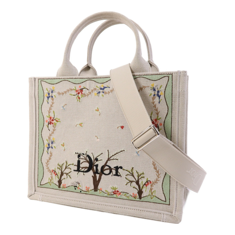 Dior 帆布Book Tote Small銀扣手挽肩背兩用袋-2