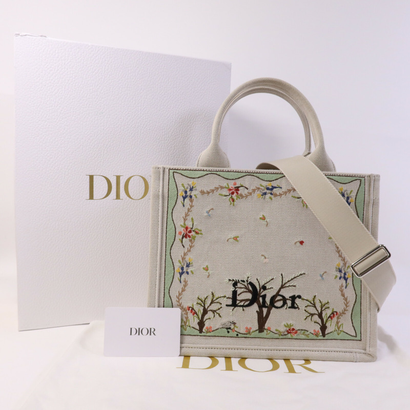 Dior 帆布Book Tote Small銀扣手挽肩背兩用袋-8
